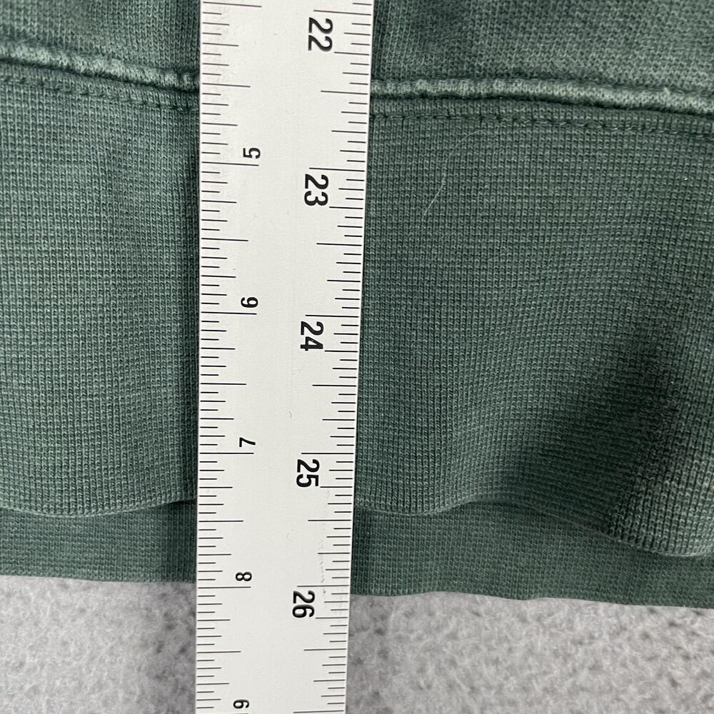 American Eagle Sweatshirt Mens M Green Pullover Fleece Crewneck Pockets Logo - Picture 12 of 12